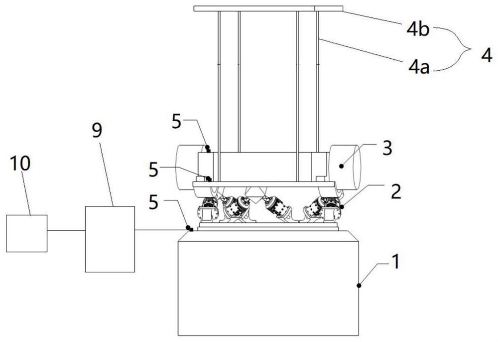 Control moment gyroscope vibration isolation support performance test device and test method