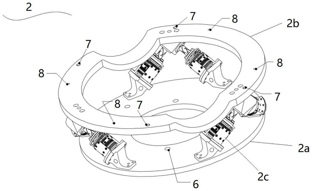 Control moment gyroscope vibration isolation support performance test device and test method