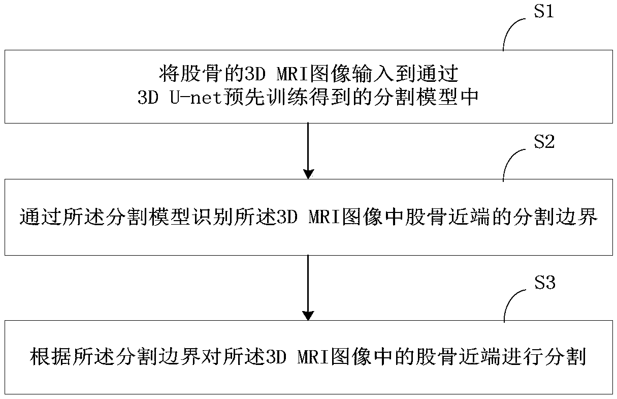 Proximal femur segmentation method and device, computer device and storage medium