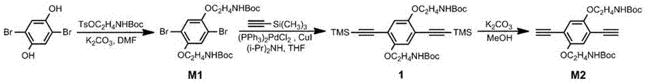 Fluorescent conjugated polymer with side chain amidogen being protonized, preparing method, and application of fluorescent conjugated polymer