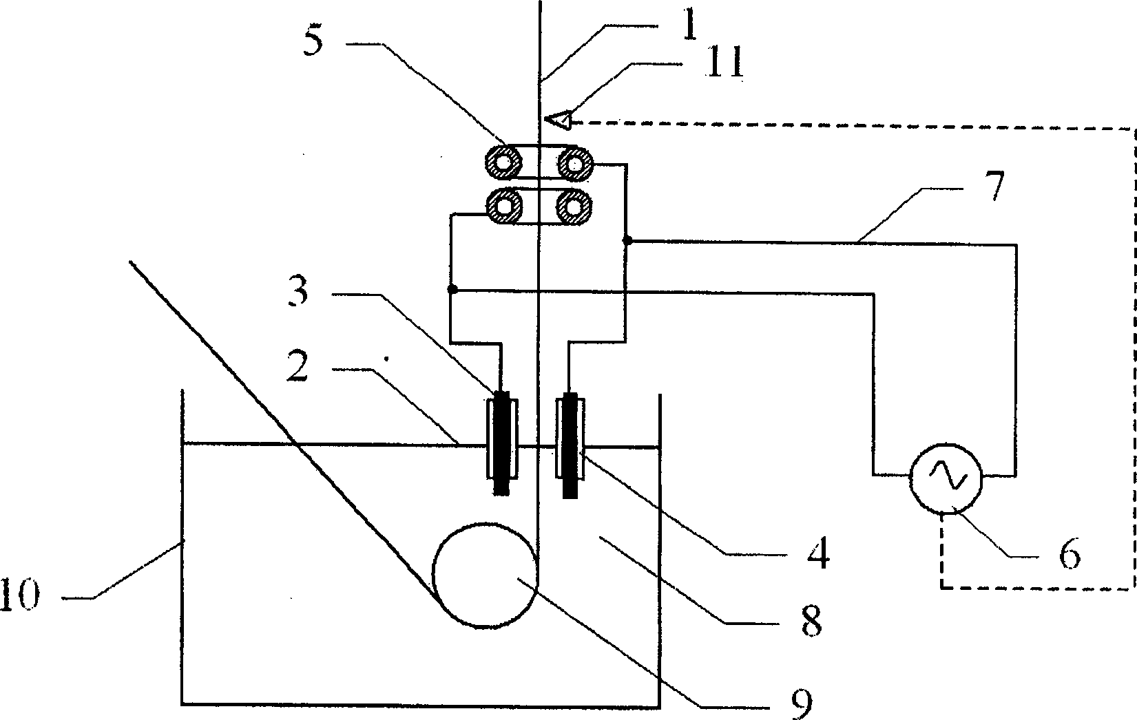 Electromagnetic assistant dip coating method and device