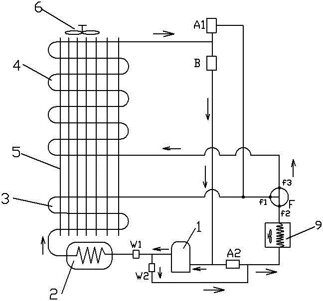 Invariability and variability vertical conduction combined efficient air conditioner water heater