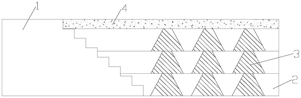 Expressway pile wall type composite roadbed and construction method thereof