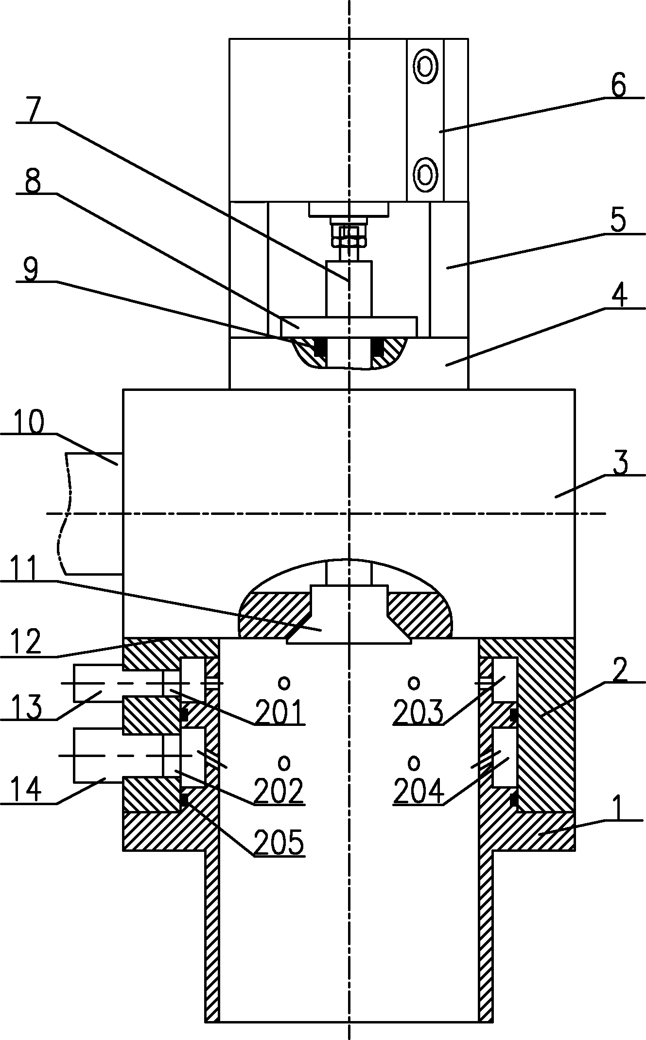 Foaming device for foamed asphalt