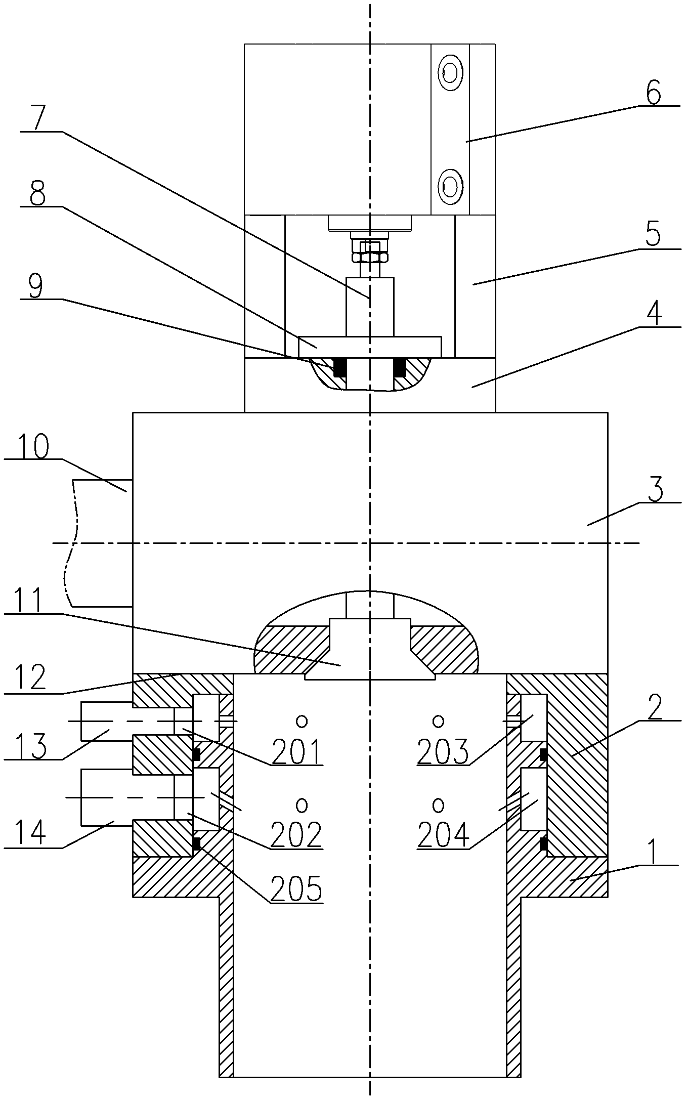 Foaming device for foamed asphalt