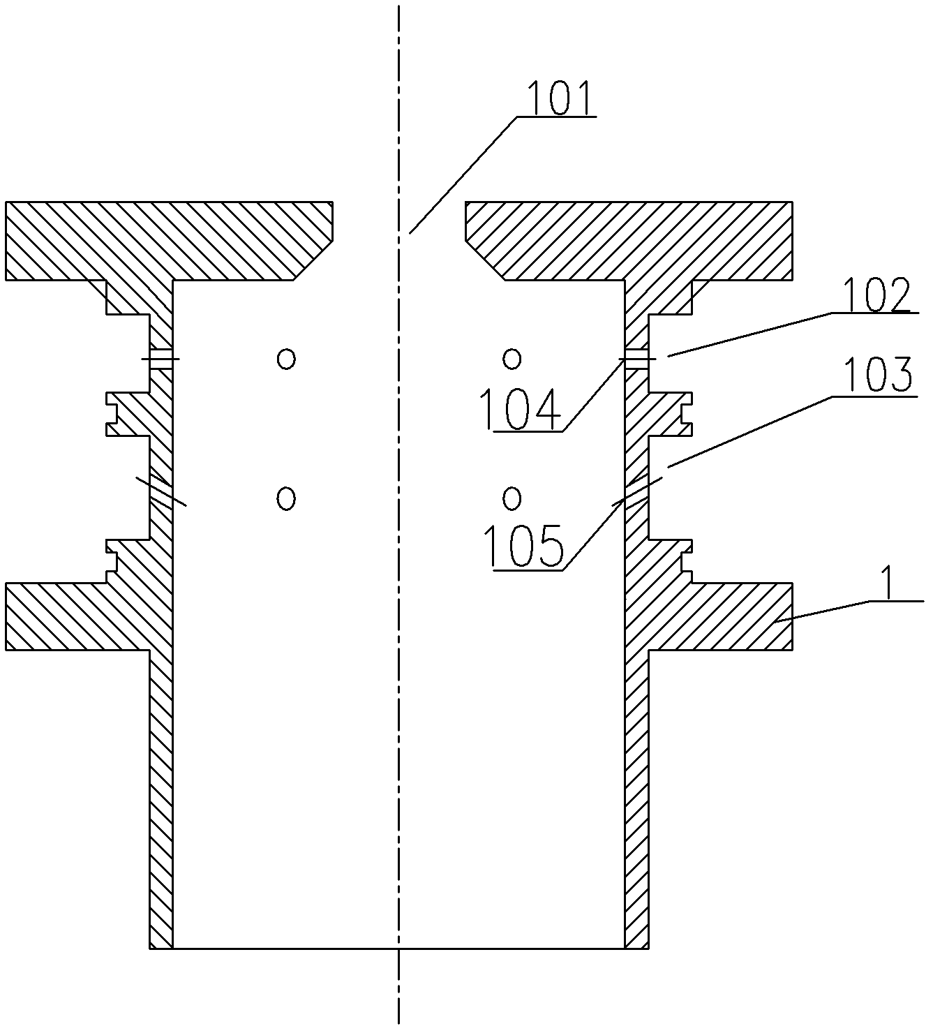 Foaming device for foamed asphalt