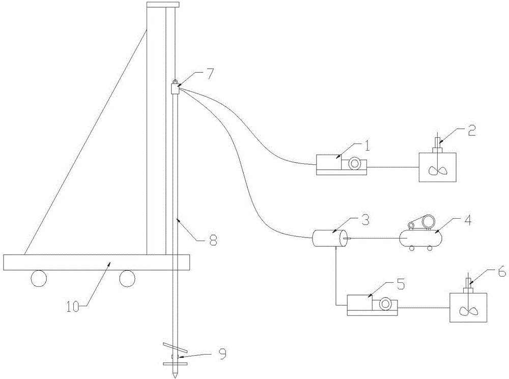 Technical method for improving quality of deep cement soil mixing piles using compressed air foam