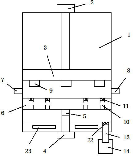 A solid veterinary drug crushing device