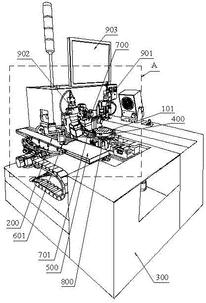 Chip mounter for CSP LEDs, and processing process for chip mounter