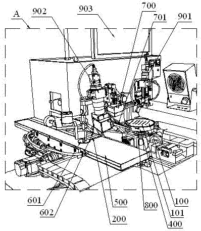 Chip mounter for CSP LEDs, and processing process for chip mounter