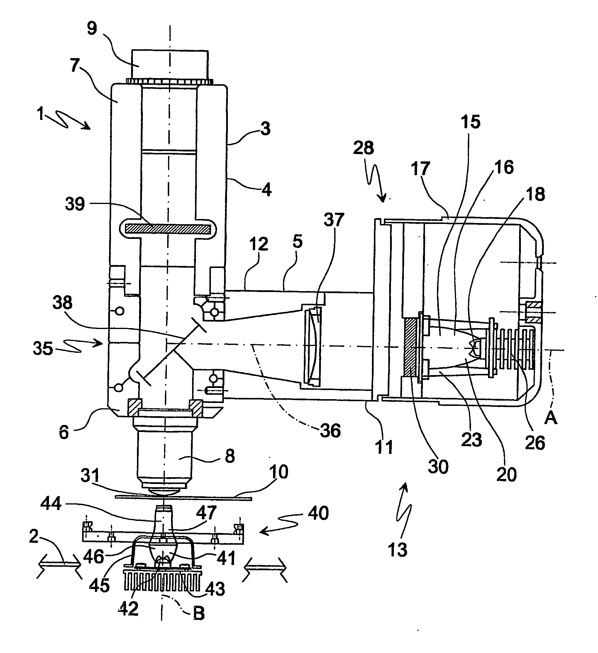 Lighting assembly for a luminescence analysis apparatus, in particular a fluorescence mrcroscope, and luminescence analysis apparatus equipped with such a lighting assembly