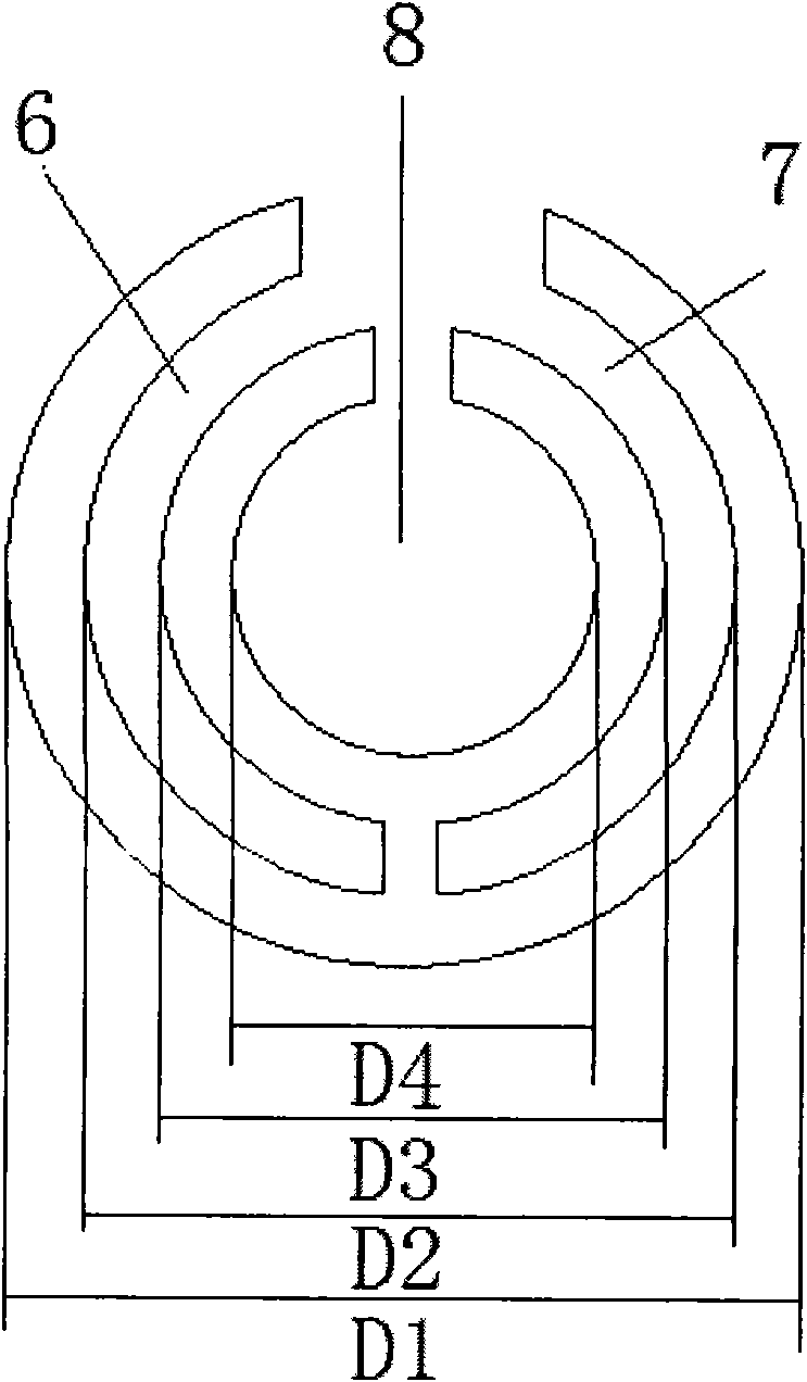 Processing device of polyester and viscose blended yarn in binary structure and method thereof