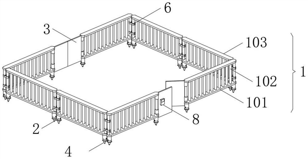 Electronic fence device of intelligent access control