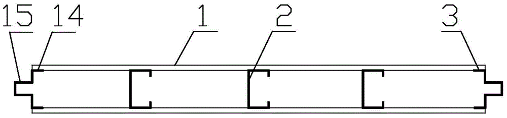 Combined wall formed by single prefabricated wall sections and construction method