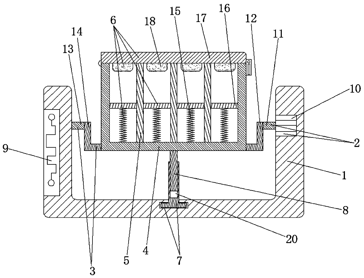 Shaking-up device for collected marrow in department of hematopathology