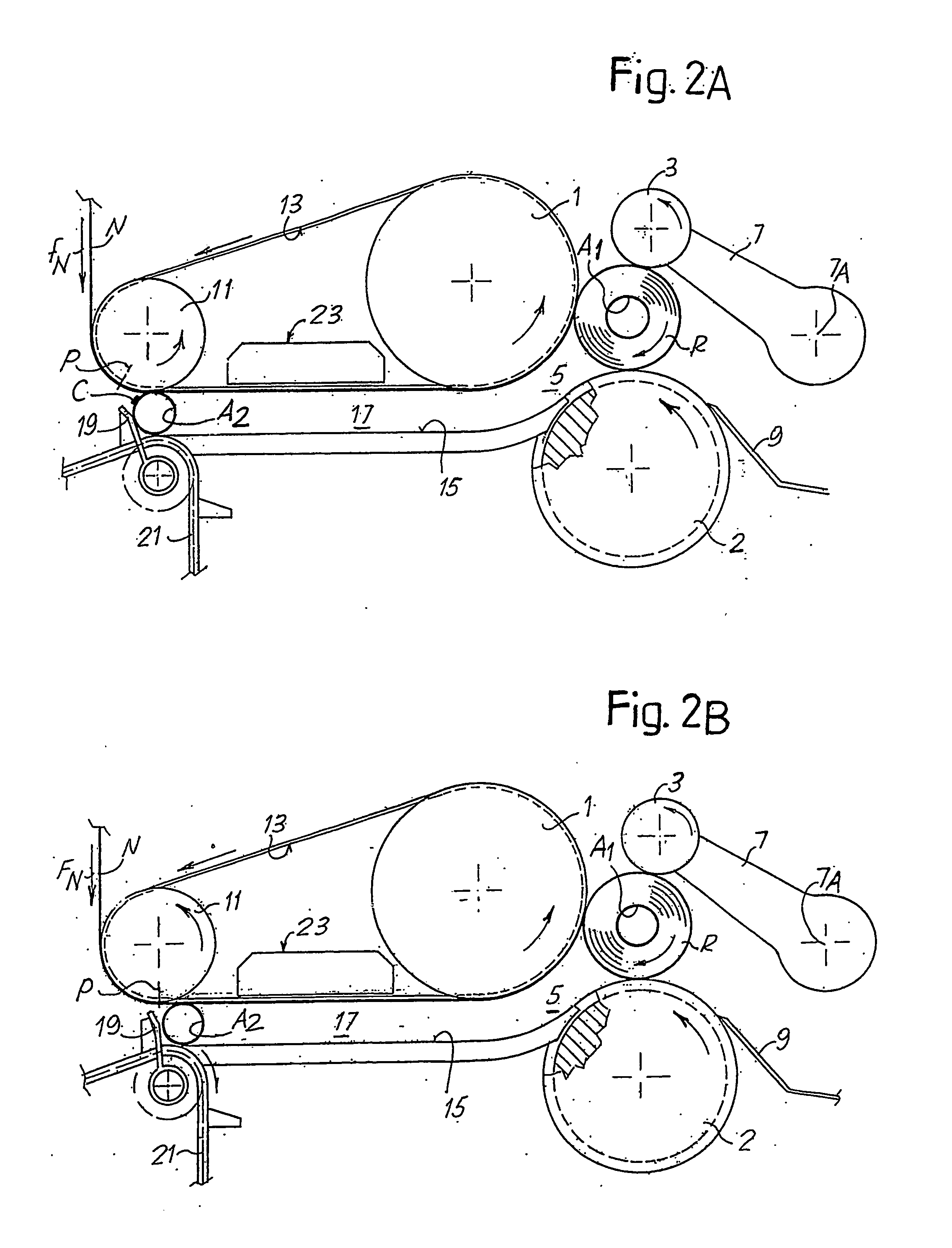 Rewinding Machine, for the Production of Logs of Web Material and Logs Obtained