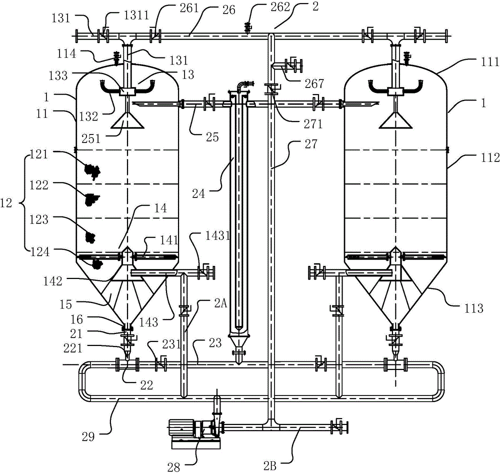 Super-deep bed filter with external circulating cleaning function