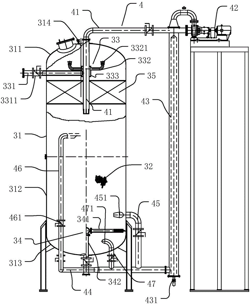 Super-deep bed filter with external circulating cleaning function