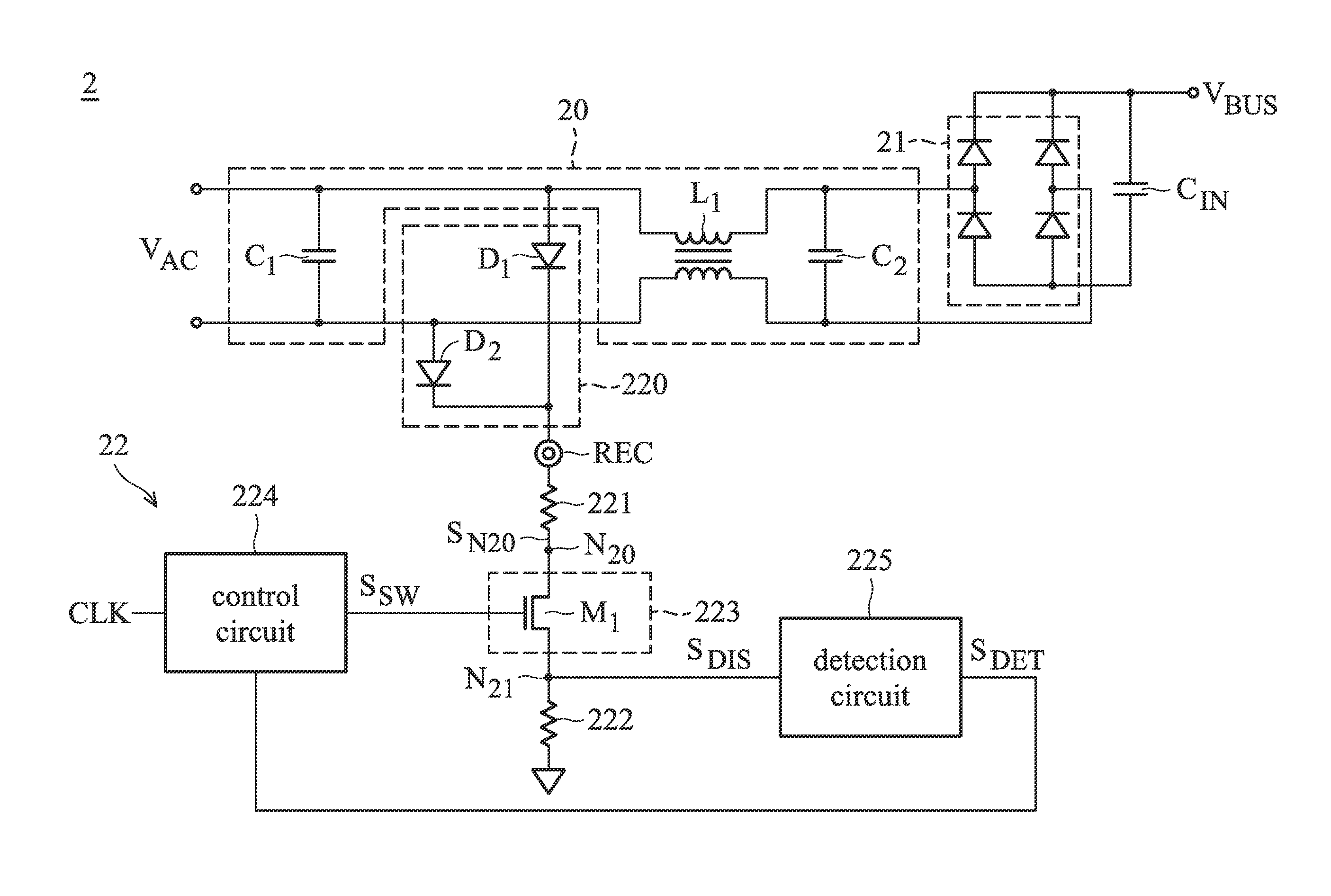 Discharge circuits of discharge paths for electromagnetic interference filters