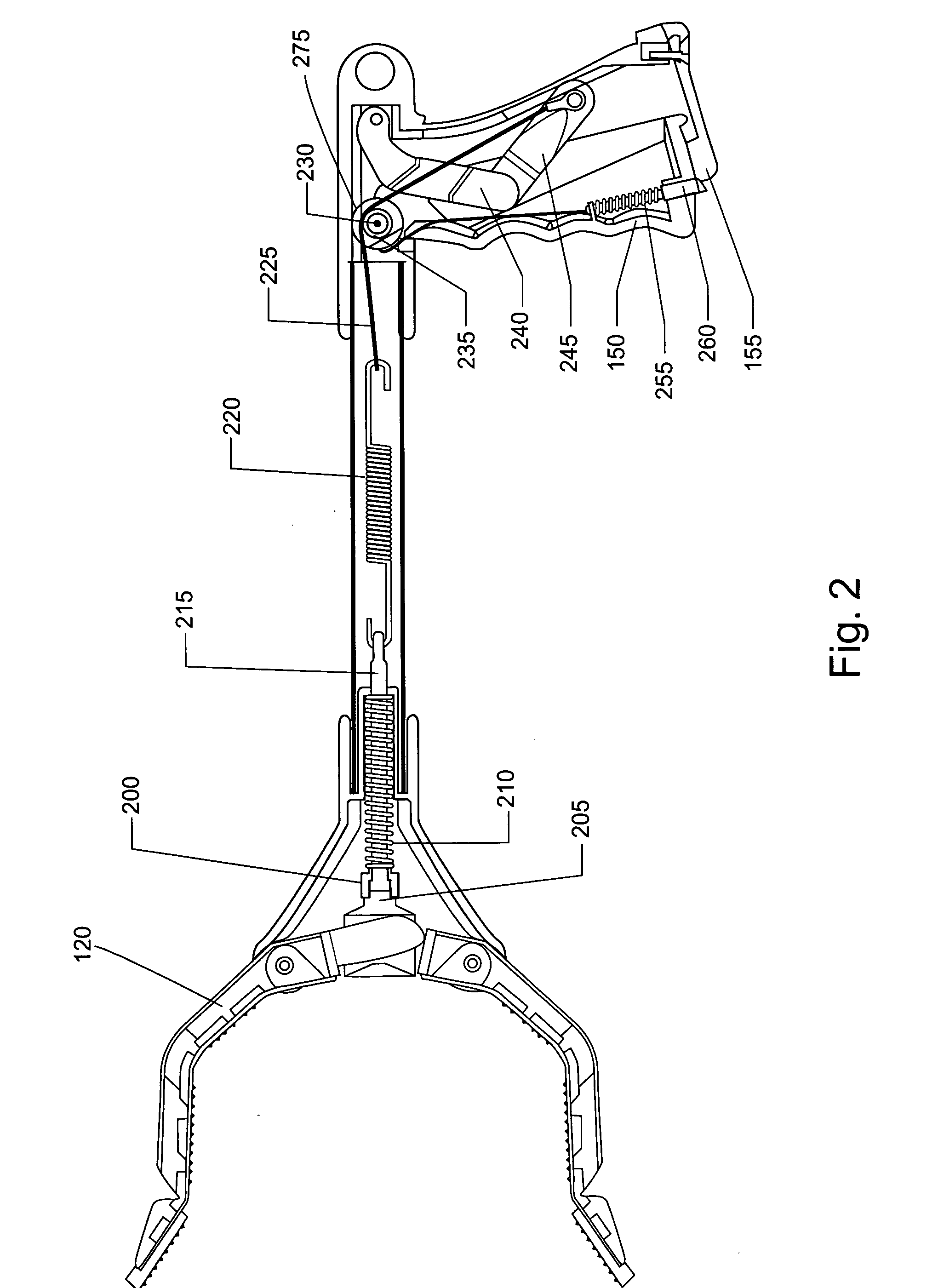 Pick up device with locking mechanism and leverage action trigger