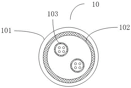 A kind of power cable with drying layer