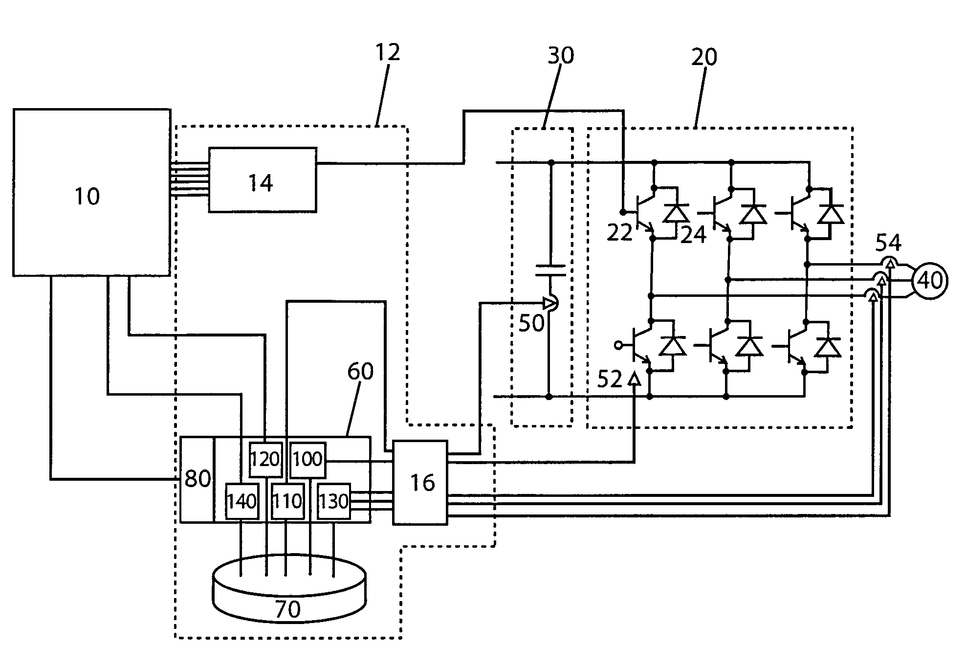 Method and circuit arrangement with adaptive overload protection for power switching devices