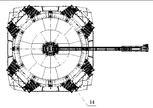 Large-section shaft heading machine and construction method thereof