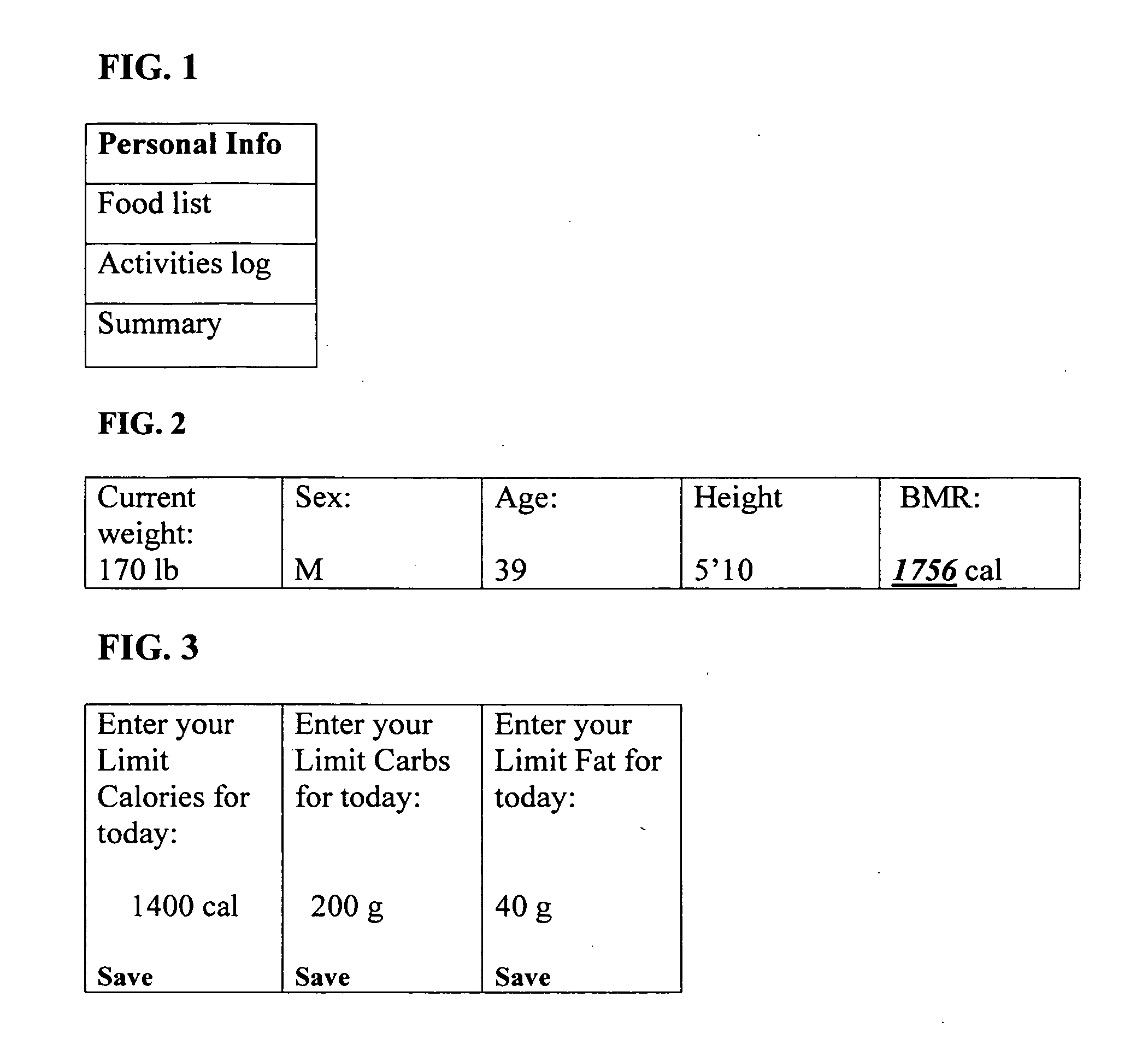 Nutrition tracking method