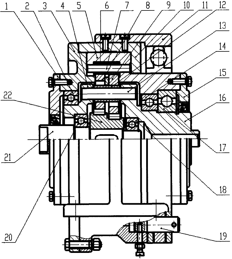 Cycloid planetary speed reducer of rapid point machine