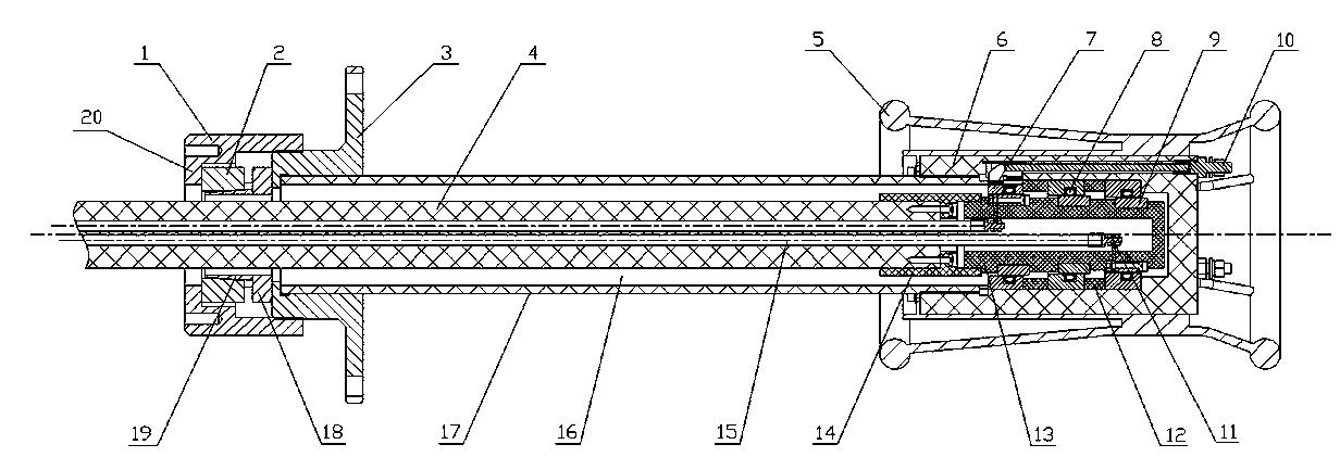 Quick connection device for high voltage wire connector