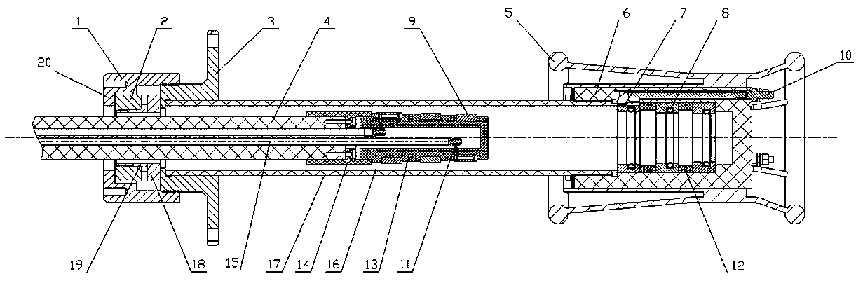 Quick connection device for high voltage wire connector