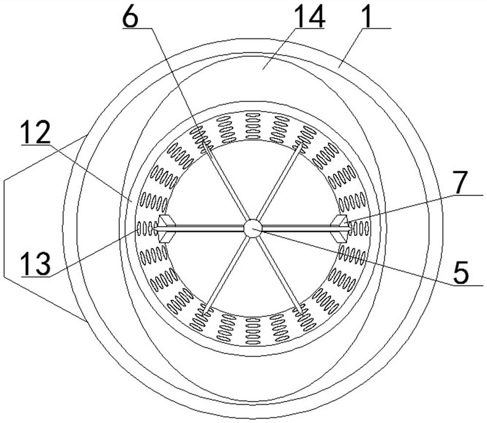 Multidirectional crushing type kitchen garbage treatment device for recycling wastewater