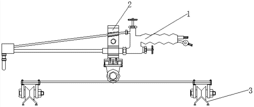 A manual steel plate universal cutting and measuring device