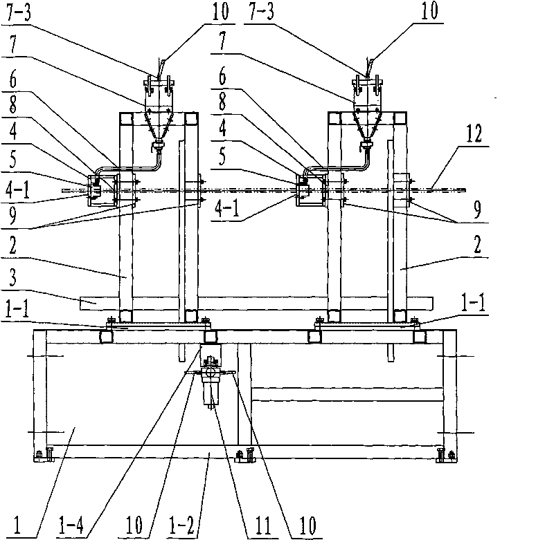 Pressure glue dipping system for laying layer of subsequent technique of composite material pultrusion product