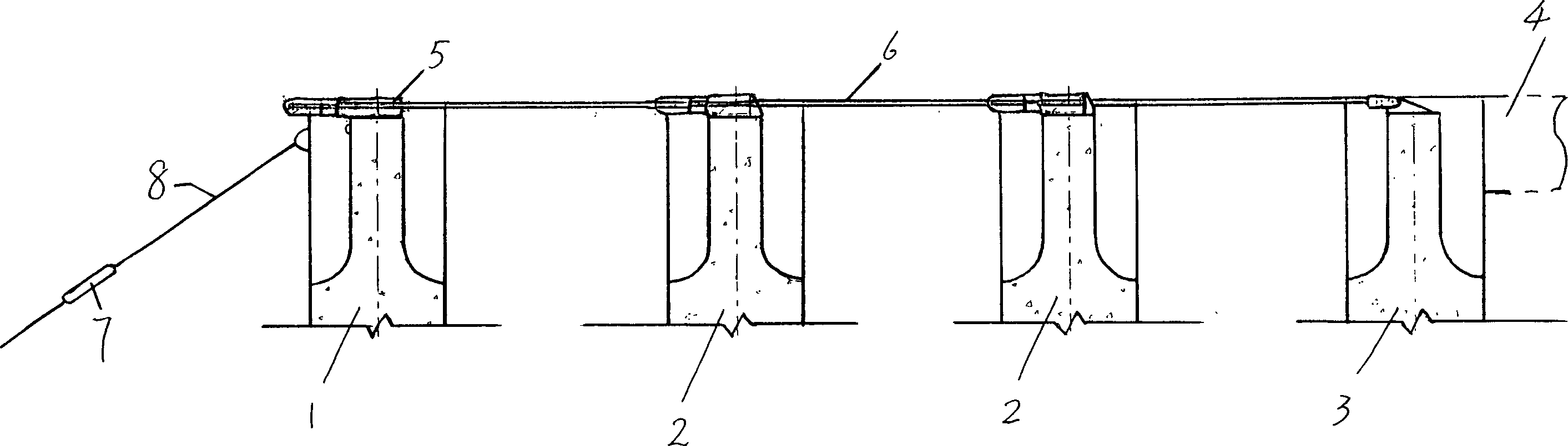 Stress self-balancing and deviation rectification equipment for column system in use for push constructing bridge floor structure