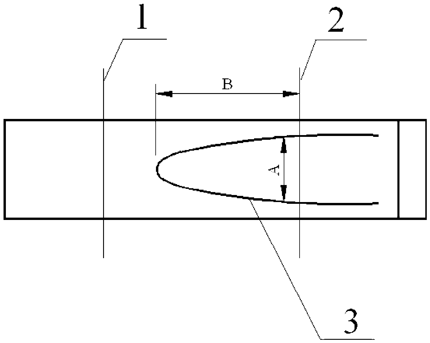 Measuring scale for drop weight tear tests and method for measuring fracture surfaces of drop weight tear test samples