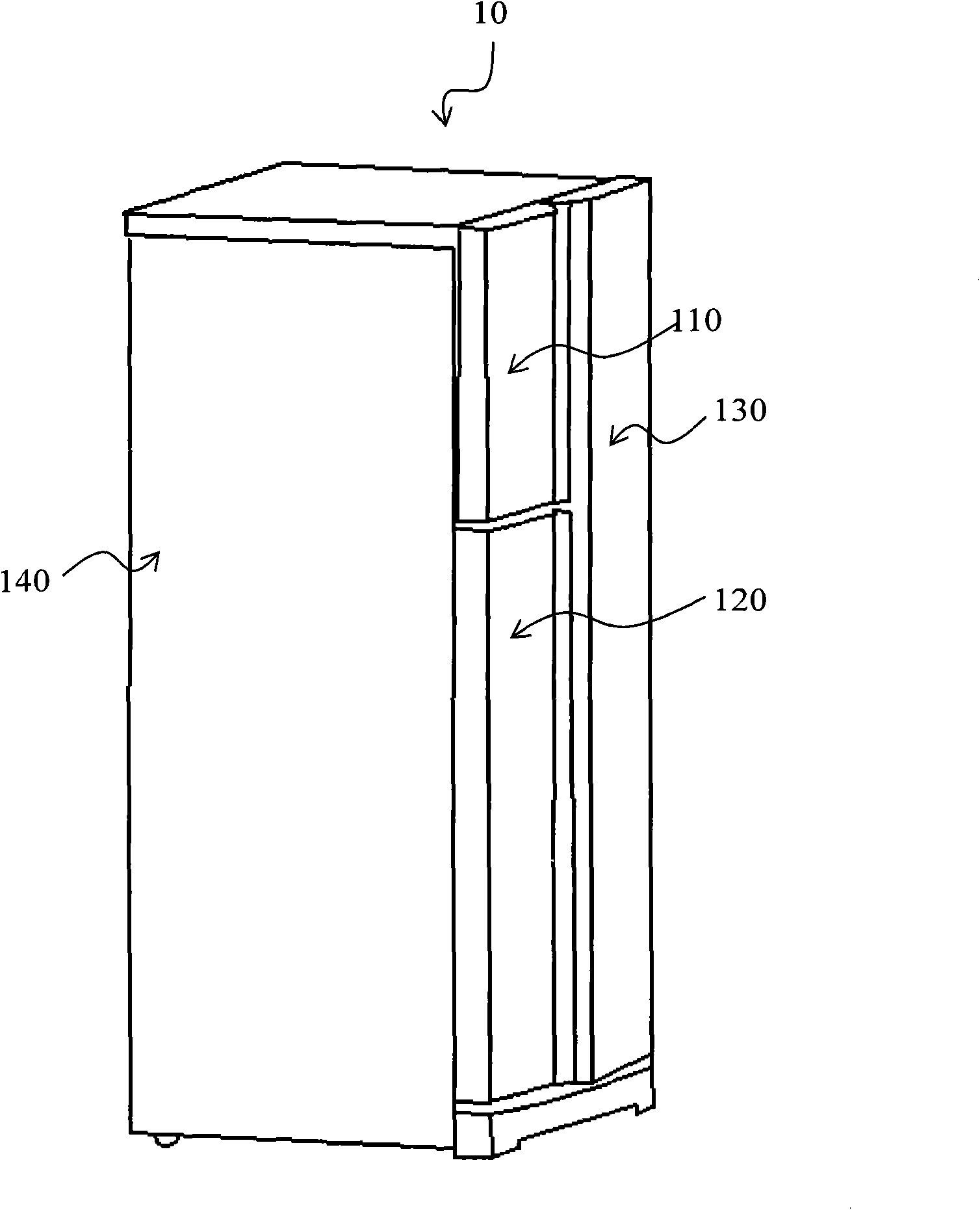 Refrigeration device and temperature control method of cold rooms thereof