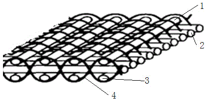 Aramid rubber canvas fabric structure for high-strength conveyor belts and production process of aramid rubber canvas fabric structure