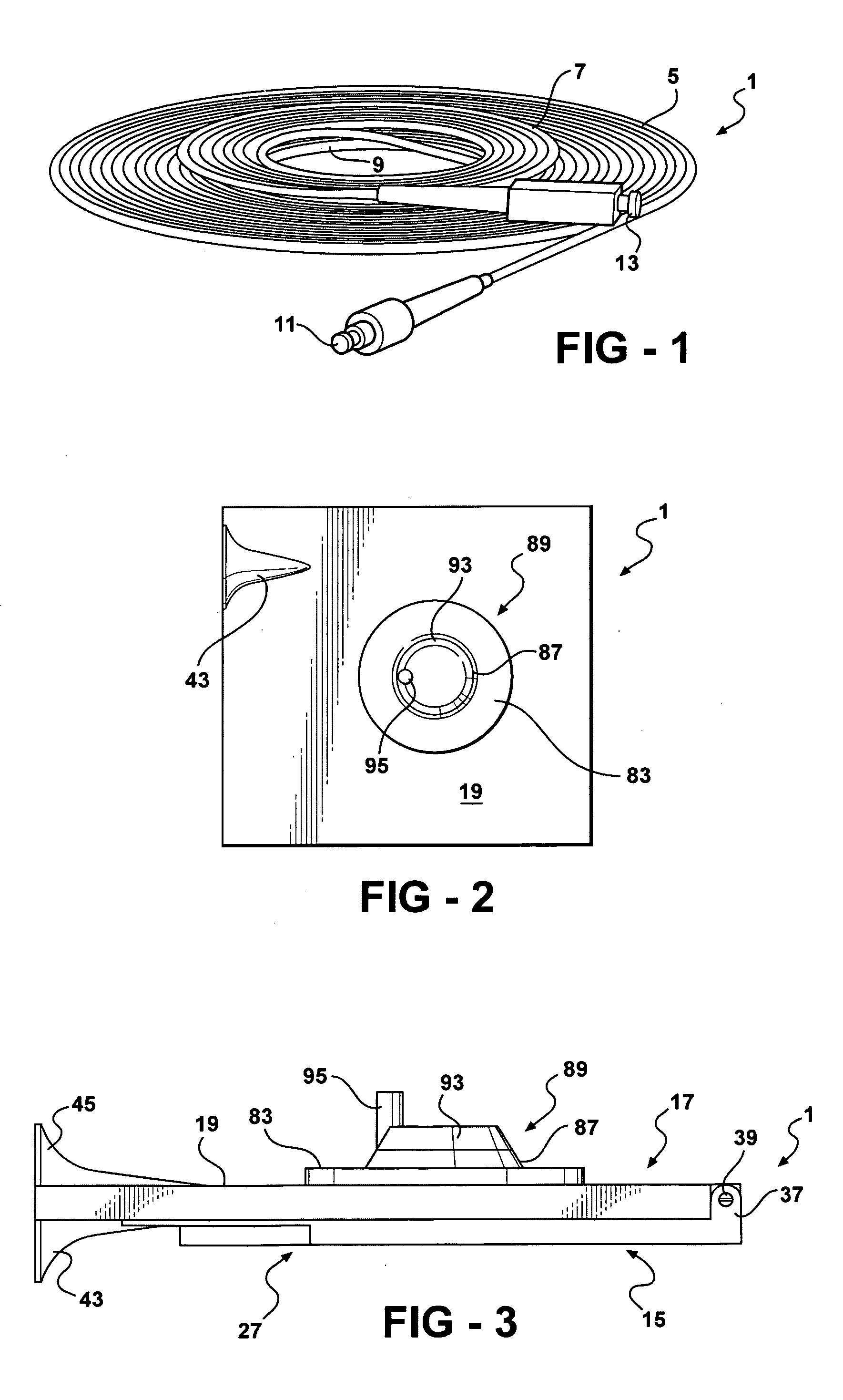 Fiber optic storing and dispensing apparatus