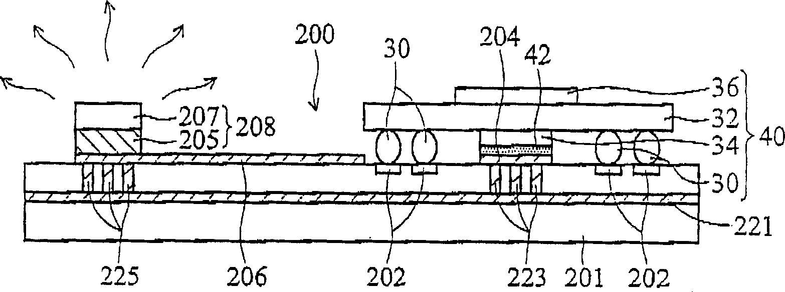 Print circuit board with improved heat rejection structure and electronic device