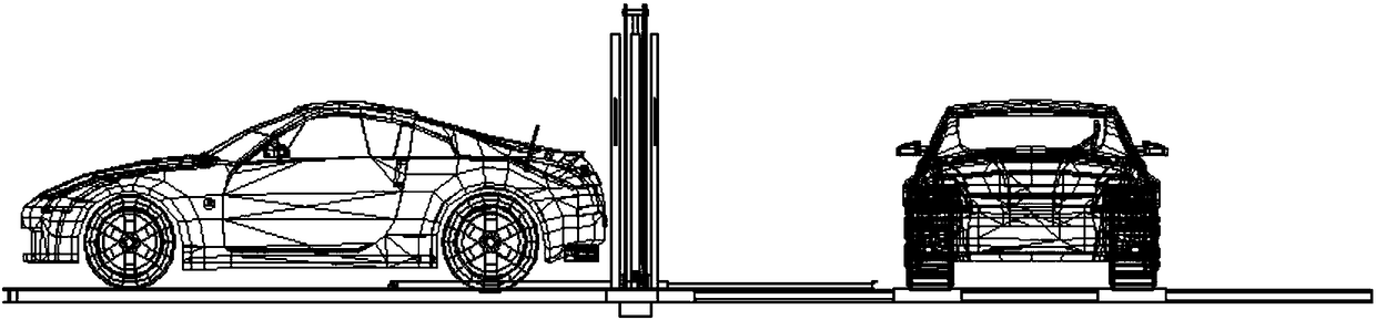 Avoidance-free jacking-type longitudinally-arranged and transversely-entered double-layer garage