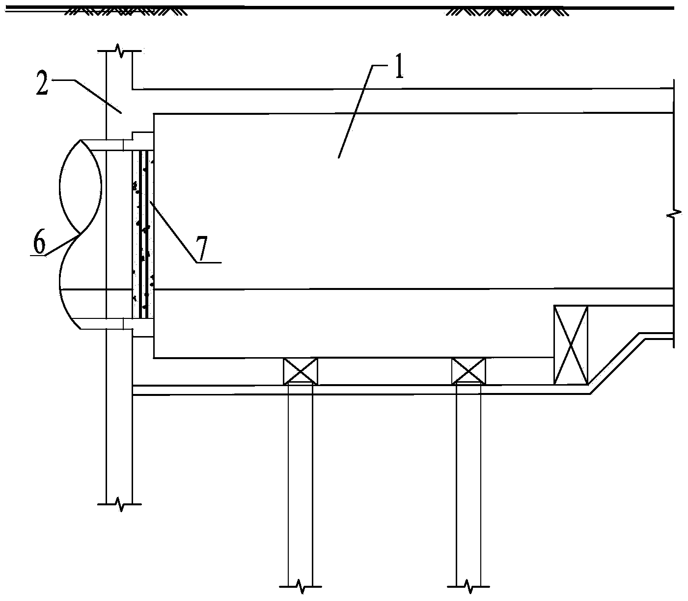 SMW pile shielding portal waterproof structure and construction method thereof