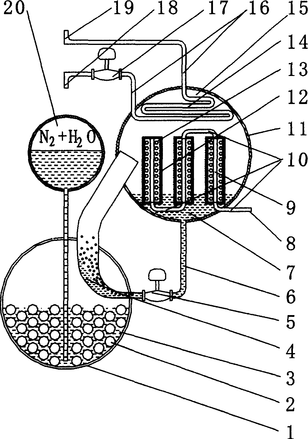 Waste heat driven composite alternating heat pipe generator