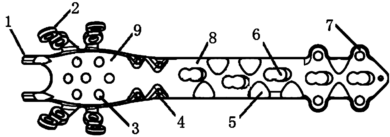 Claw-shaped greater trochanter locking bone fracture plate with side wings