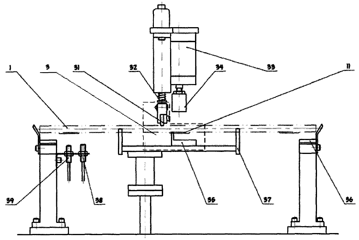 Device for clearing and cutting fixed length of clad tube