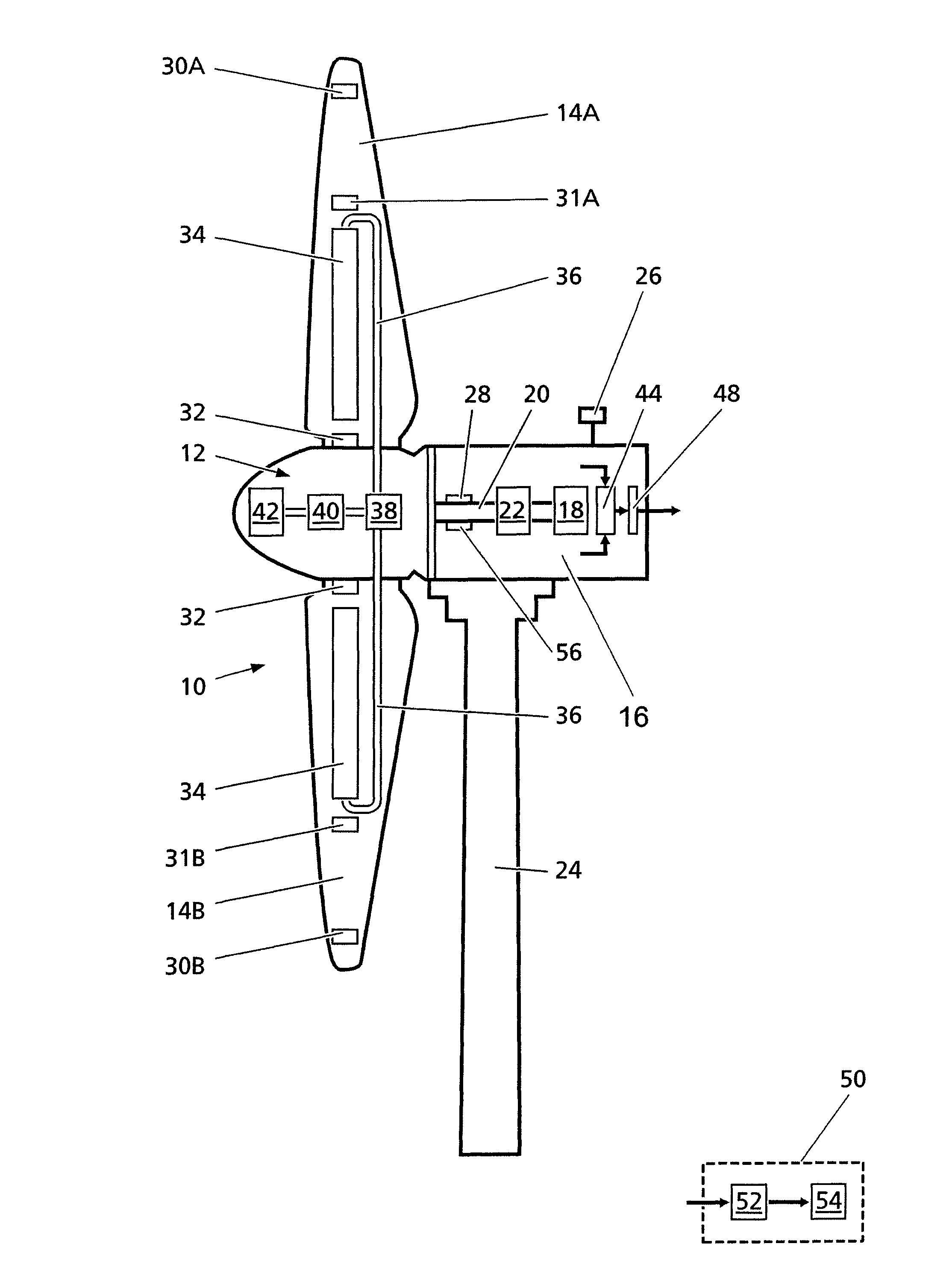 Wind turbine with monitoring sensors