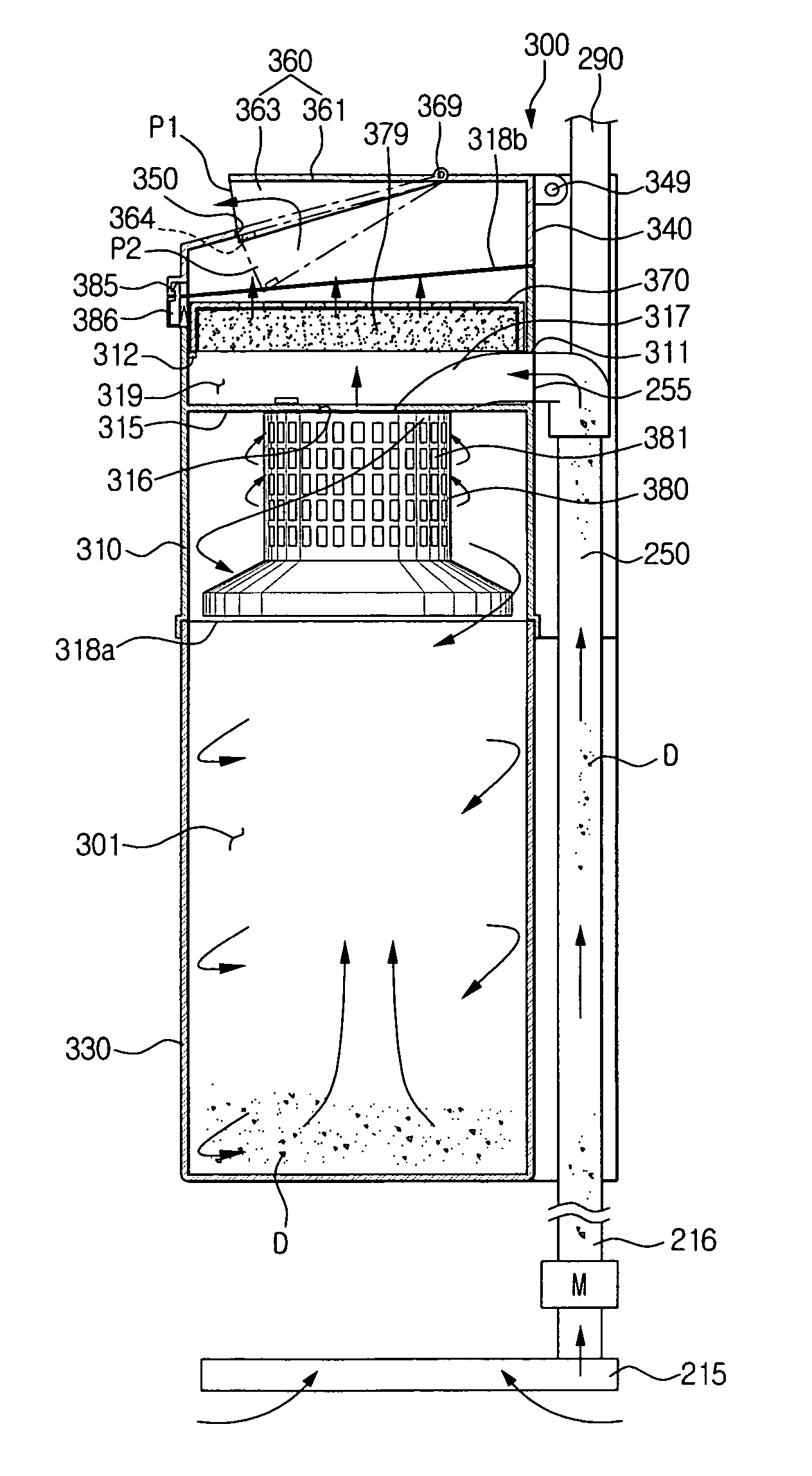 Cyclone dust-collecting device and vacuum cleaner having the same