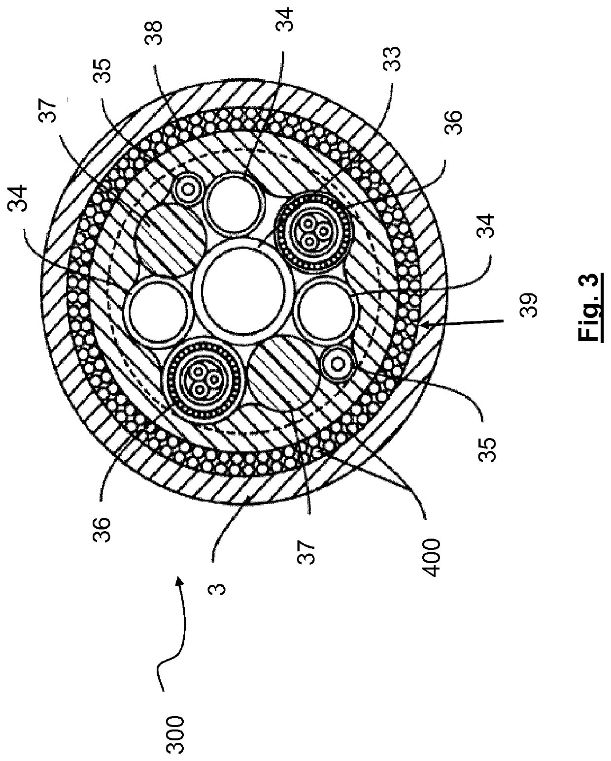 Cable or flexible pipe with improved tensile elements