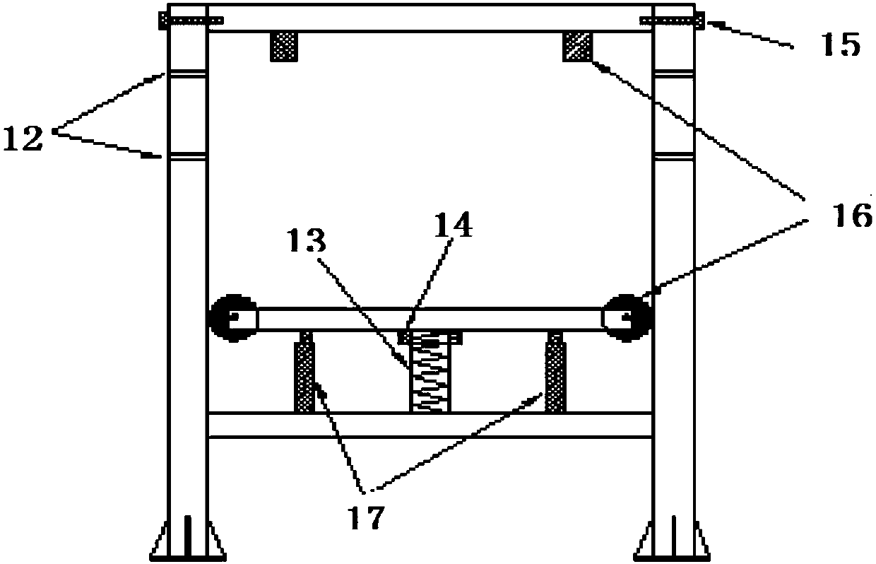 Telescopic crossing-over frame