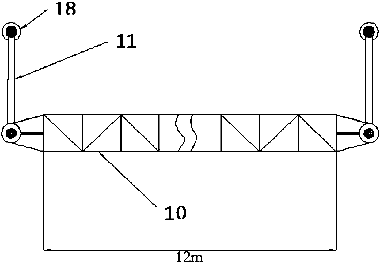 Telescopic crossing-over frame